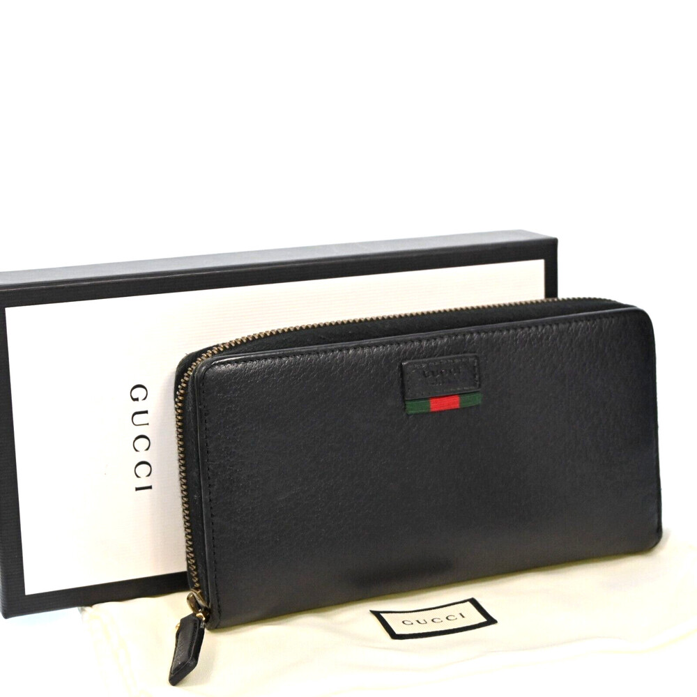 Gucci Logo Leather Zippy Long Wallet #198827G25B